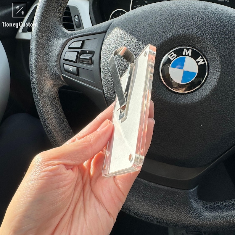 Personalized Photo Car Visor Clip - Custom Sun Visor Decoration for Car, Couples Gift, Wallet Photo Holder, Unique Car Accessories