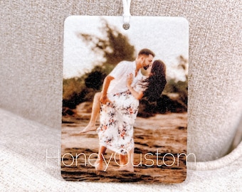 Custom Photo Air Freshner, Car Scent, Car Freshie, Personlized Car Accessories Gift, Valentines Day Gift for Boyfriend, Gift for Him