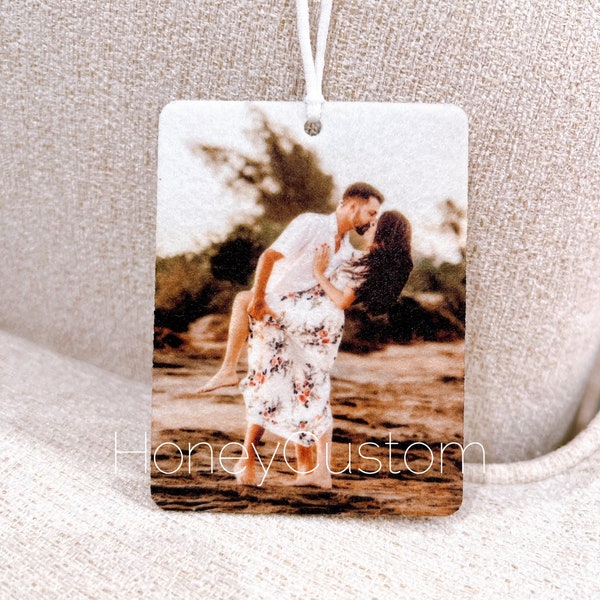 Custom Photo Air Freshner, Car Scent, Car Freshie, Personlized Car Accessories Gift, Valentines Day Gift for Boyfriend, Gift for Him