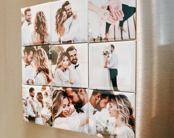 Custom Fridge Magnets Personalized Gift For Bride Photo Magnets Wedding Gift for Couples Anniversary Gift Bridal Shower Gift Newlywed Gift