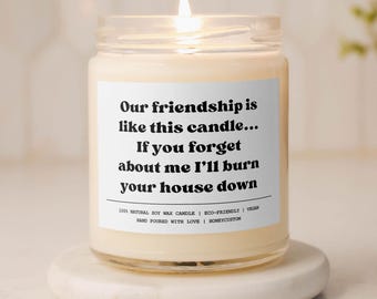 Our Friendship is Like This Candle Funny Gift Friendship Birthday Gift for Friends Funny Friend Gift BFF Gift for Besties Gift for Her