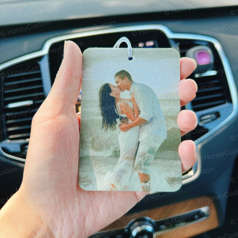 Picture Air Freshener, Custom Car Scent, Car Freshie, Personlized Car Accessories for Him, Freshie Rear View Mirror Picture Air Freshener