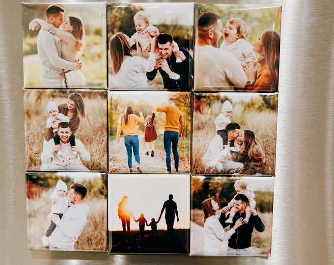 Custom Photo Magnets, Fridge Decal, Fridge Magnets, Personalized Refrigerator Magnet, Picture Magnet, Save the Date, Gift for Mom, Family