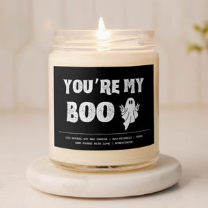 Halloween Candle, You&#39;re My Boo, Fall Candle Decor, Cute Halloween Gift, Fall Scented Candle, Gifts for Her, Gifts for Him, Halloween Decor