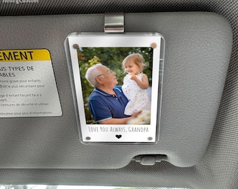 Grandpa Gifts Car Visor Clip, Custom Grandpa Birthday Gift for Him, Personalized Father’s Day Gifts for Dad, Papa Gifts from Grandkids