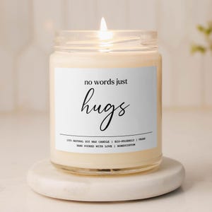 No Words Just Hugs Candle Gift Box for Her, Thinking of you gifts for Him, Gift for friend, Get Well Soon Gift, Sympathy Gifts, Grief Gift