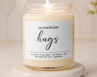 No Words Just Hugs Candle Gift Box for Her, Thinking of you gifts for Him, Gift for friend, Get Well Soon Gift, Sympathy Gifts, Grief Gift