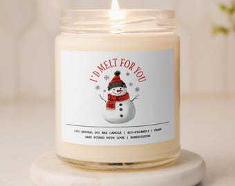 I’d Melt for You Candle - Romantic Christmas Gift for Partner, Cute Holiday Candle, Thoughtful Gift for Girlfriend, Boyfriend, or Spouse