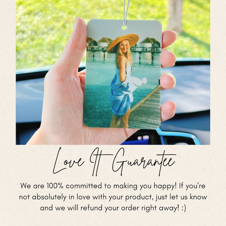 Picture Air Freshener, Custom Car Scent, Car Freshie, Personlized Car Accessories for Him, Freshie Rear View Mirror Picture Air Freshener image 10