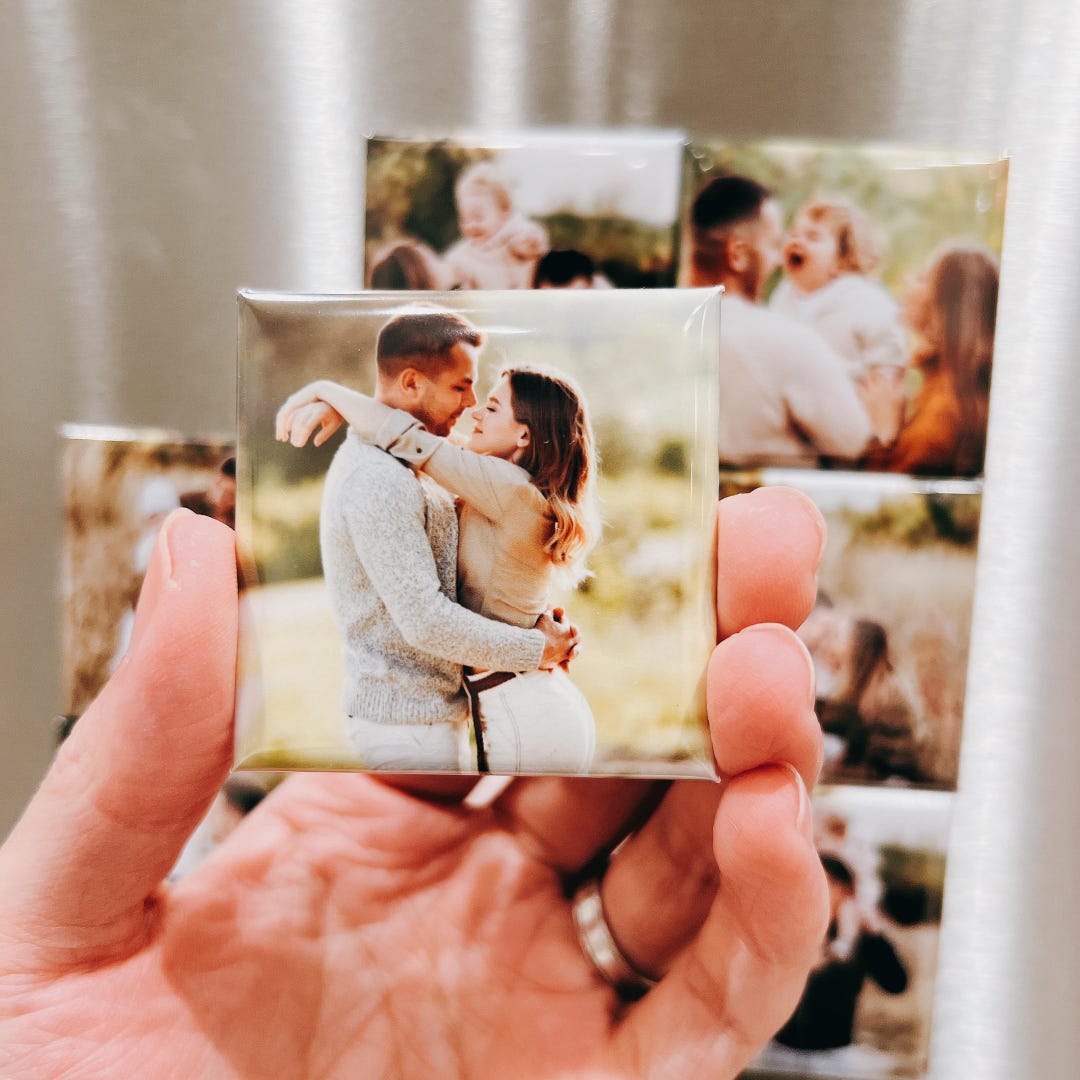 Custom Photo Fridge Magnet, Personalized Magnet Gift, Unique Valentine ...