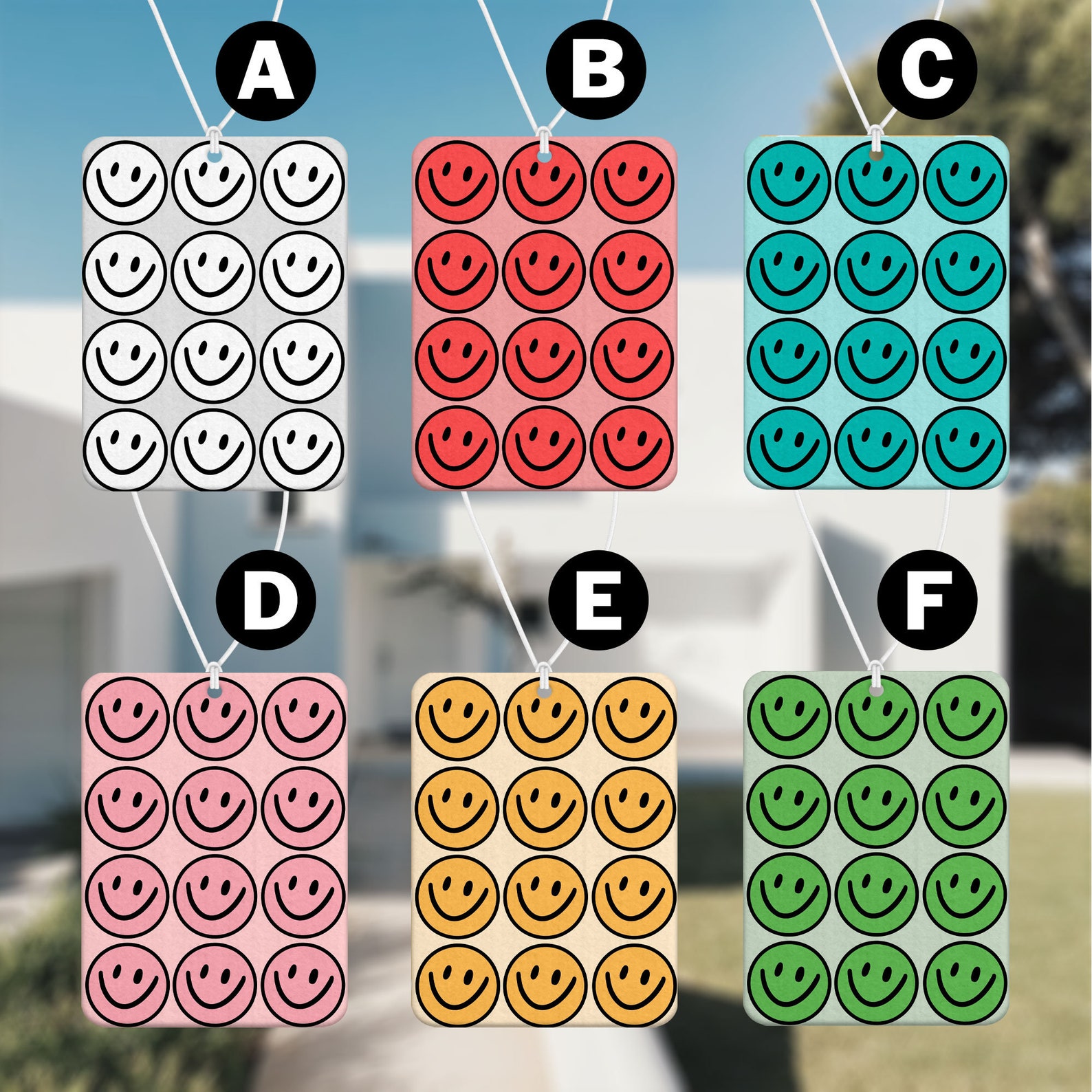 Smiley Face Car Air Freshener Car Freshie New Car Gift Car Etsy