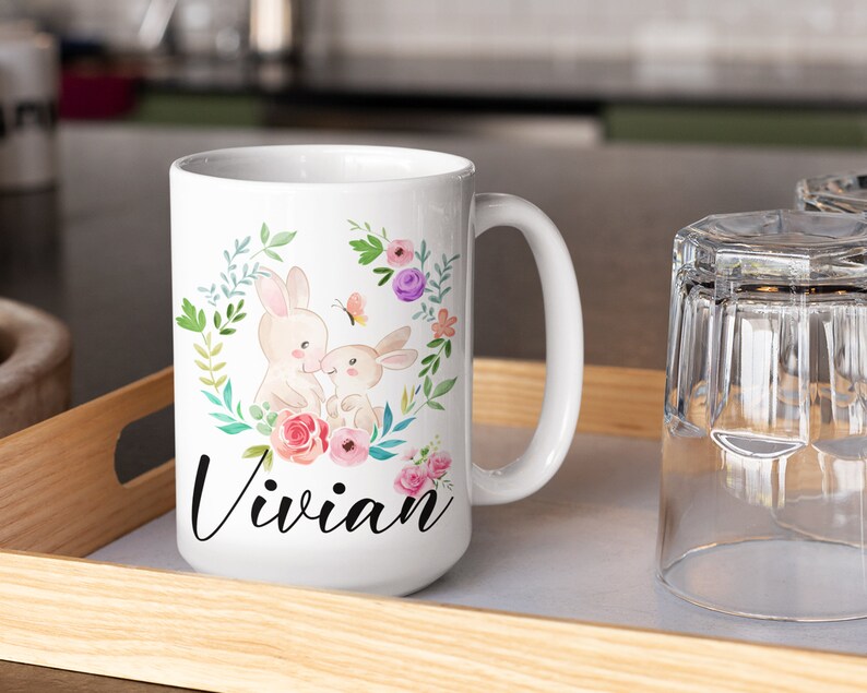 Cute Rabbit Mug Custom Rabbit Coffee Cup Rabbit Gifts for Etsy