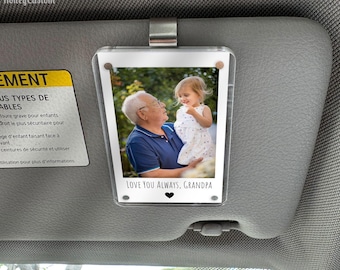 Grandpa Gifts Car Visor Clip, Custom Grandpa Birthday Gift for Him, Personalized Father’s Day Gifts for Dad, Papa Gifts from Grandkids