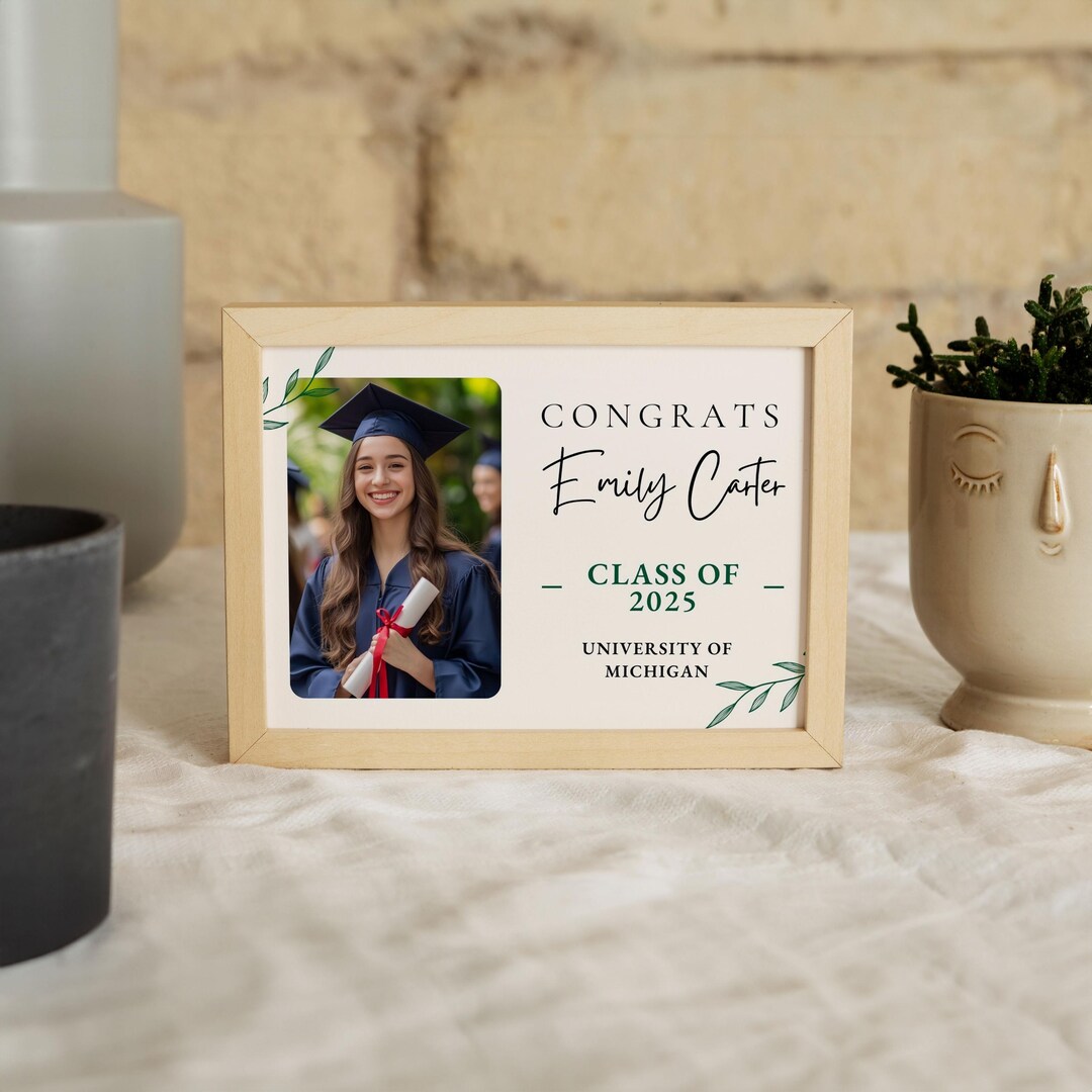 Graduation Gift for Her Custom Grad Picture Frame 2025 Senior Gift High ...