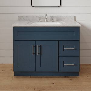 48 inch blue bathroom vanity top