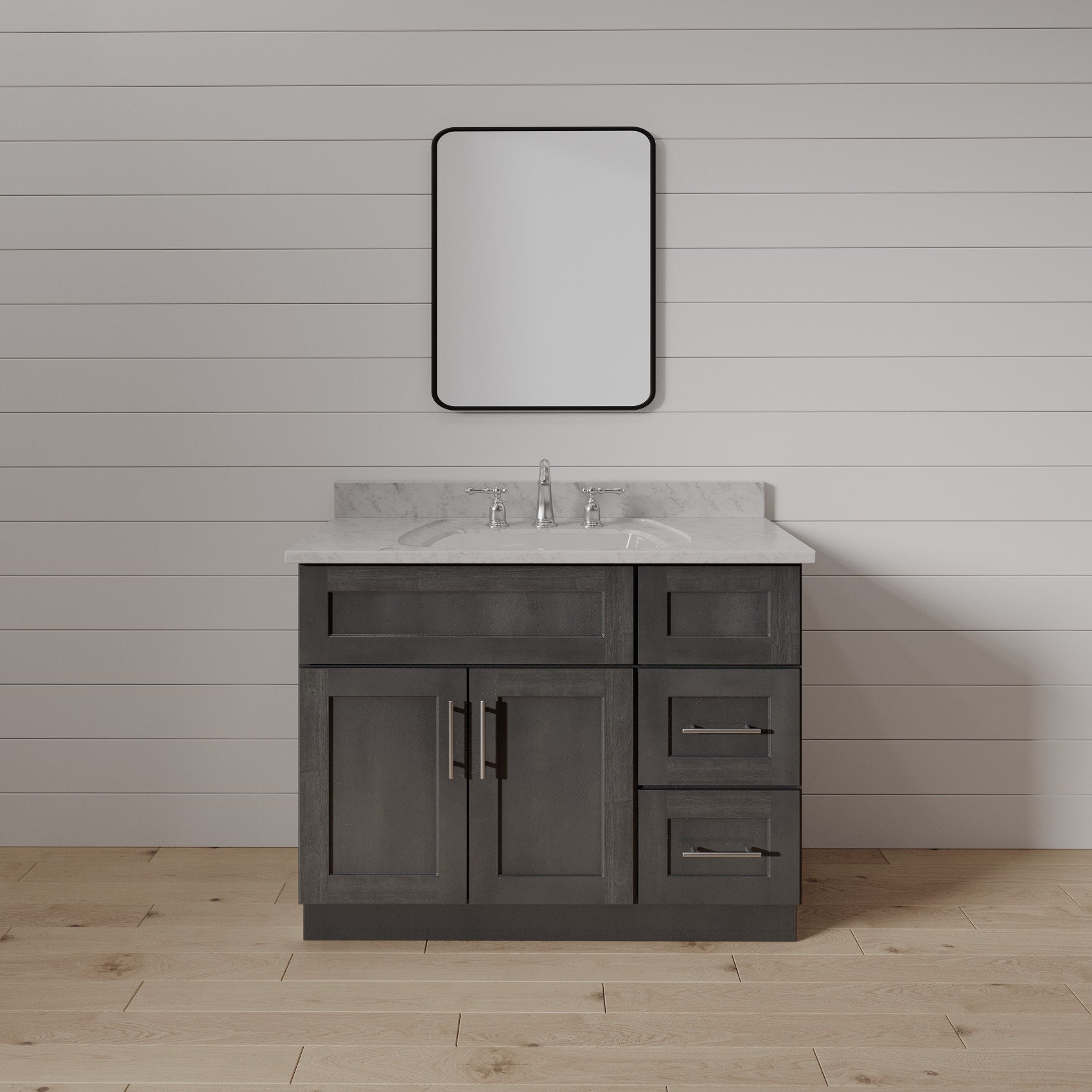 Bathroom Vanity 36 Inch Gray Stained Shaker Vanity Single - Etsy