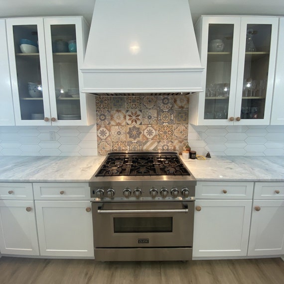 Wood Range Hood Painted & Stained 