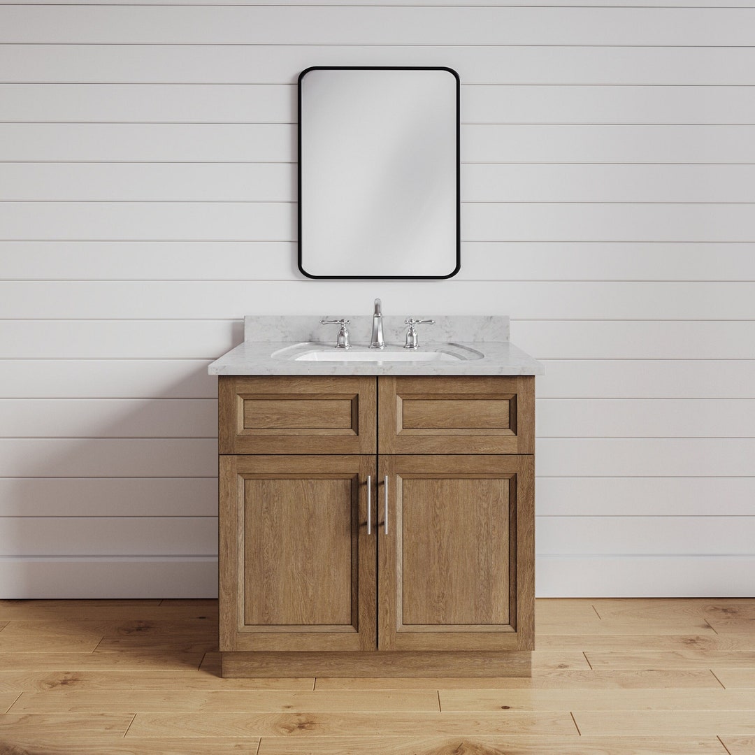 36 Inch Bathroom Vanity for Single Sink Brown Toffee Stained - Etsy