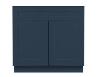 Bathroom Vanity 30 Inch Single Sink Vanity Navy Blue Shaker