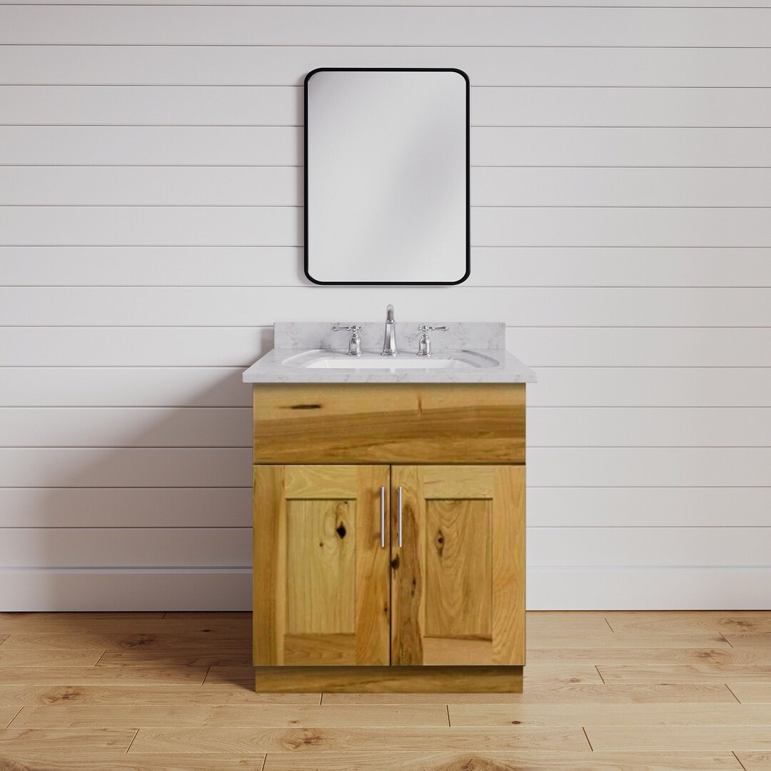 Bathroom Vanity 24 Inch, Rustic Bathroom Cabinet, Solid Wood Vanity ...