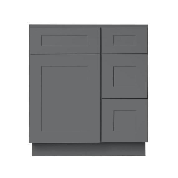 30 Bathroom Vanity With Drawers Grey Shaker Cabinet Bathroom
