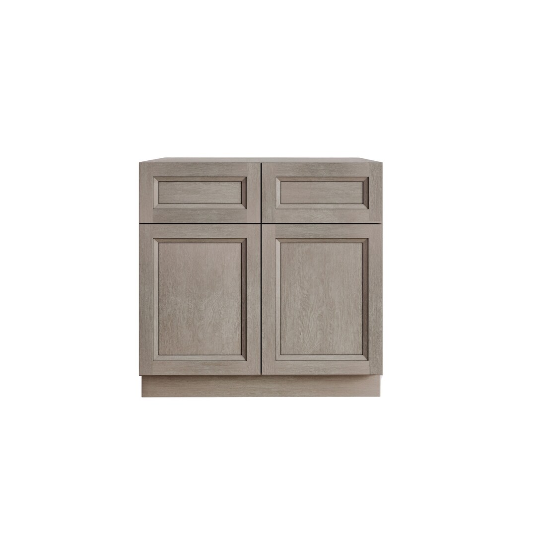 36" Grey Bathroom Vanity for Single Sink, Greige Stained Traditional ...