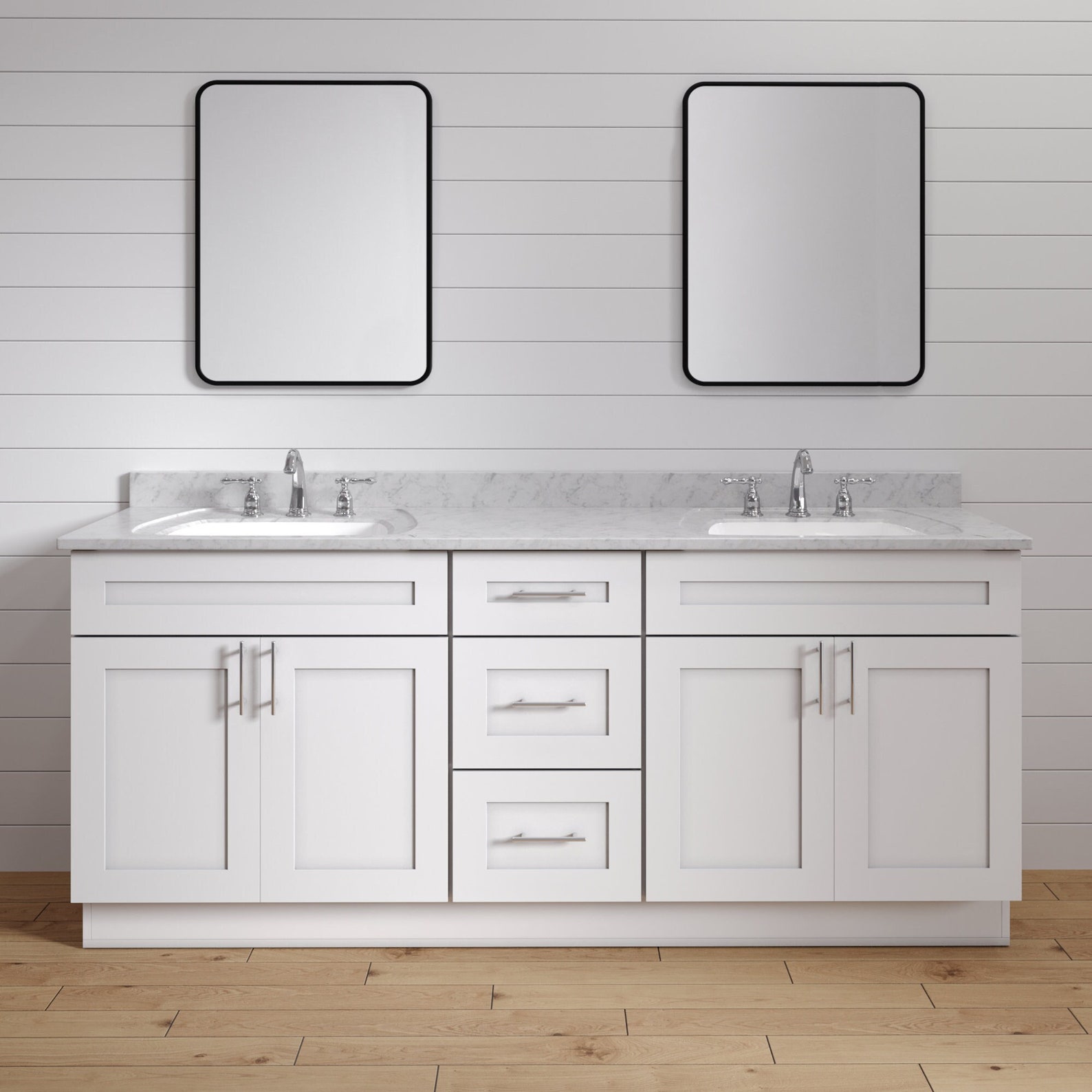 60 Inch Bathroom Vanity Double Sink Vanity White Shaker - Etsy