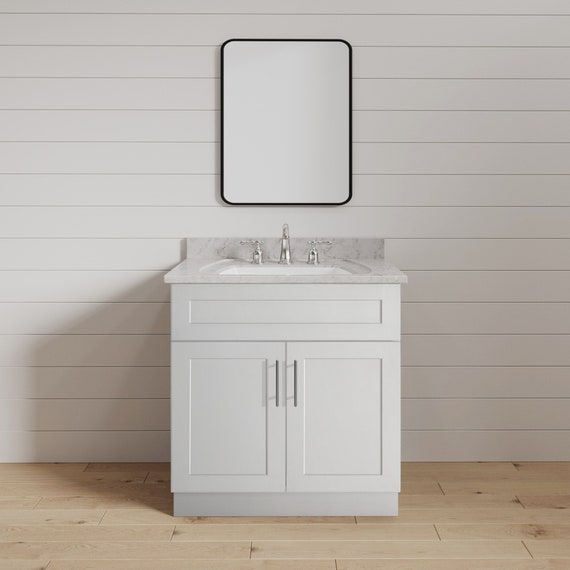 27 Inch Bathroom Vanity Single Sink Vanity Dove Grey Shaker Cabinet Base Cabinet Utility 27 In. Wide X 34.5 In. High X 21 In. Deep Etsy