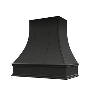 Range Hood Wood Kitchen Hood Black Vent Hood Curved - Etsy UK