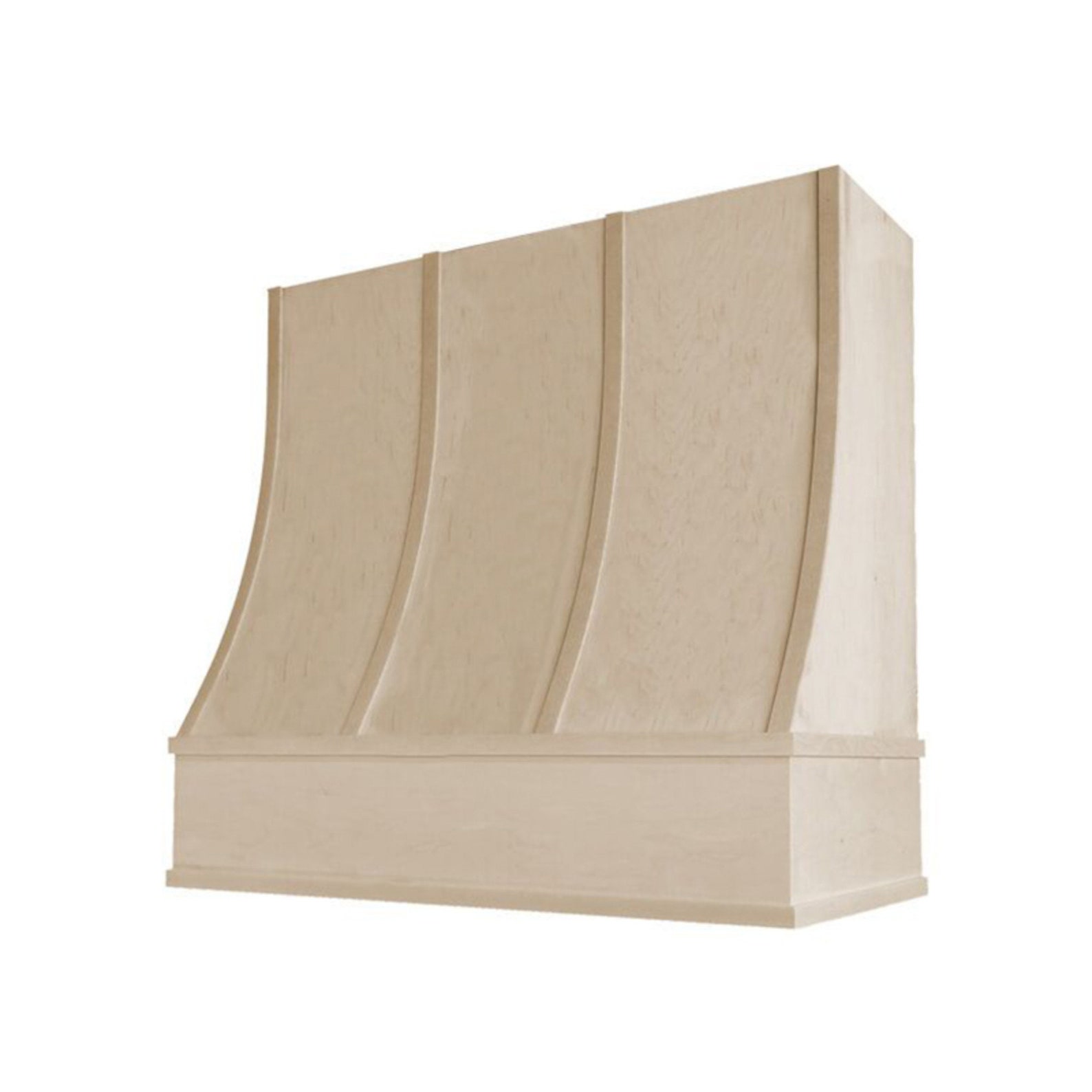 Unfinished Range Hood Slopped Wood Vent Hood Kitchen Hood Etsy