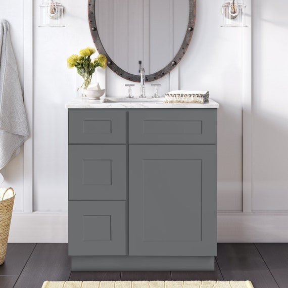 30 inch gray bathroom vanity with top deals