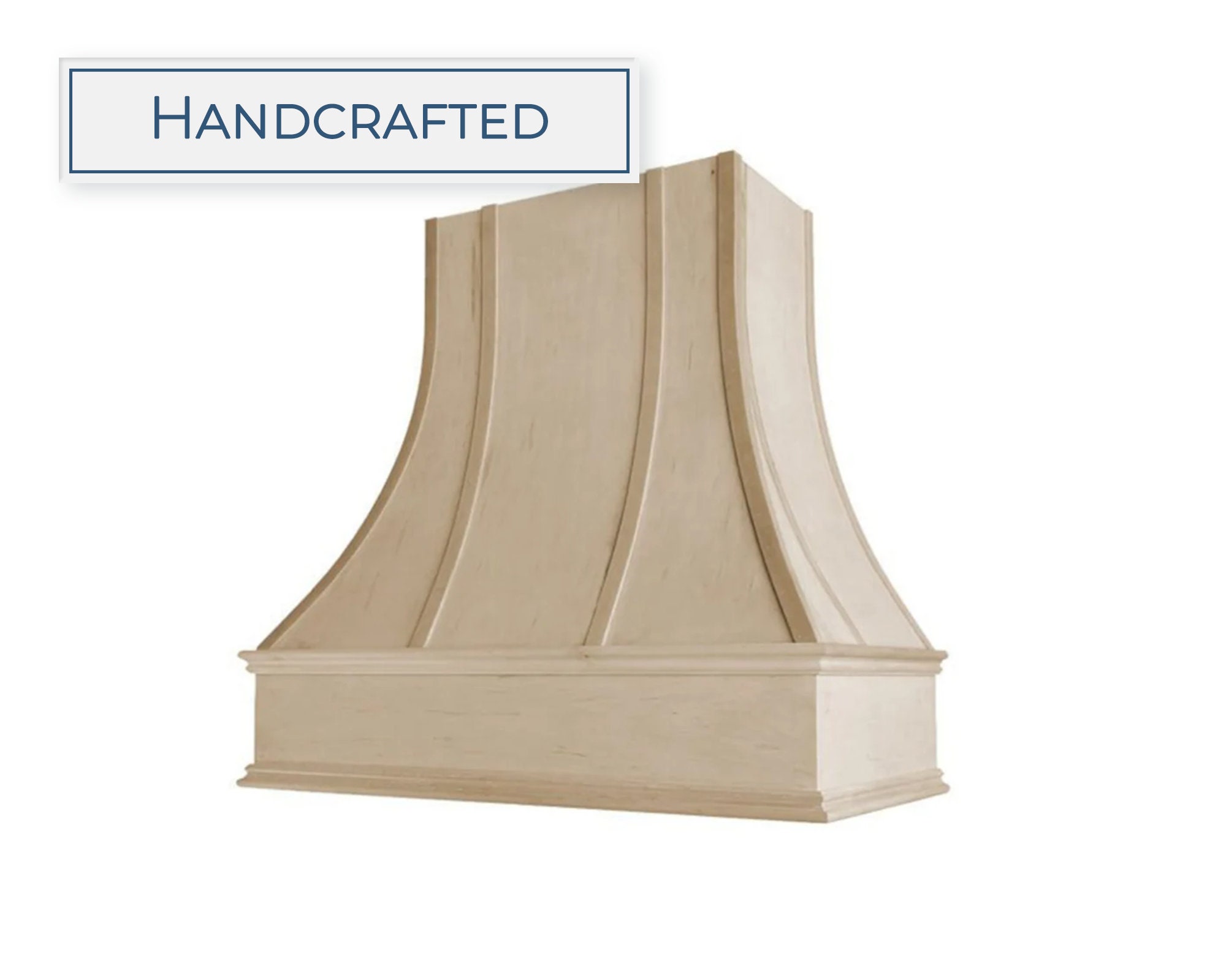 Unfinished Wood Range Hood Curved Front With Decorative Etsy