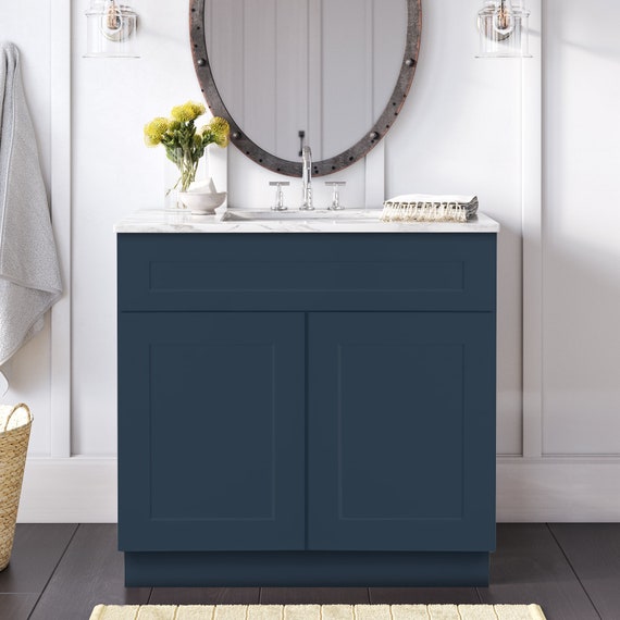 Blue bathroom vanity 30 inch deals