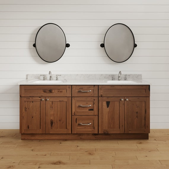 Bathroom Vanity 60 Inch Farmhouse Decor Rustic Shaker Vanity