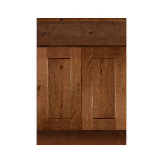 Bathroom Vanity 24 Inch Rustic Brown Vanity Solid Wood Etsy