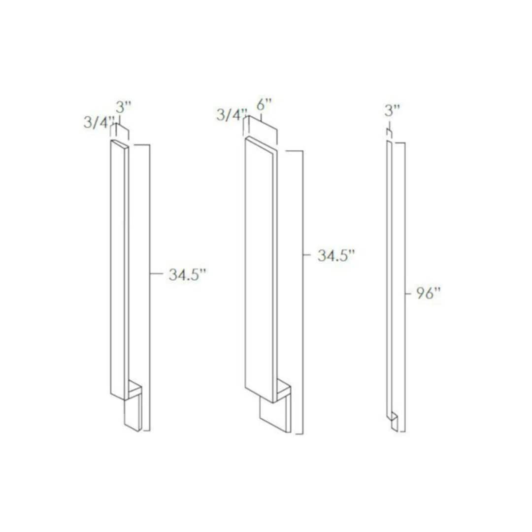 Hickory Shaker Base Fillers, Bathroom Furniture Fillers, Bathroom