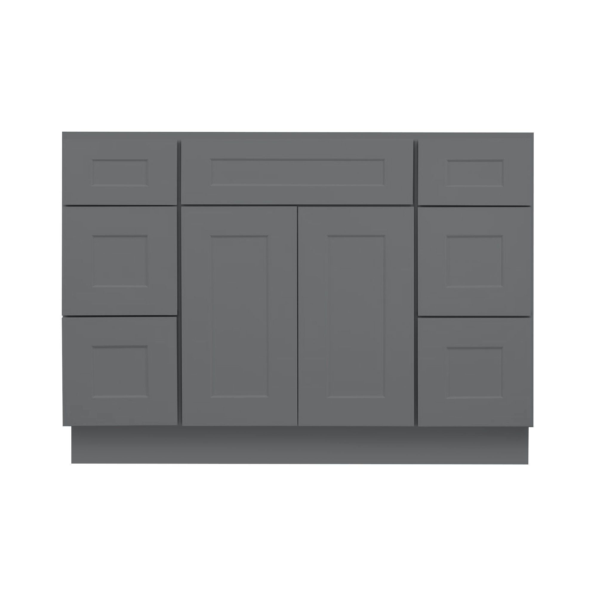 48 Inch Grey Shaker Bathroom Vanity Vanity With Single Sink Etsy