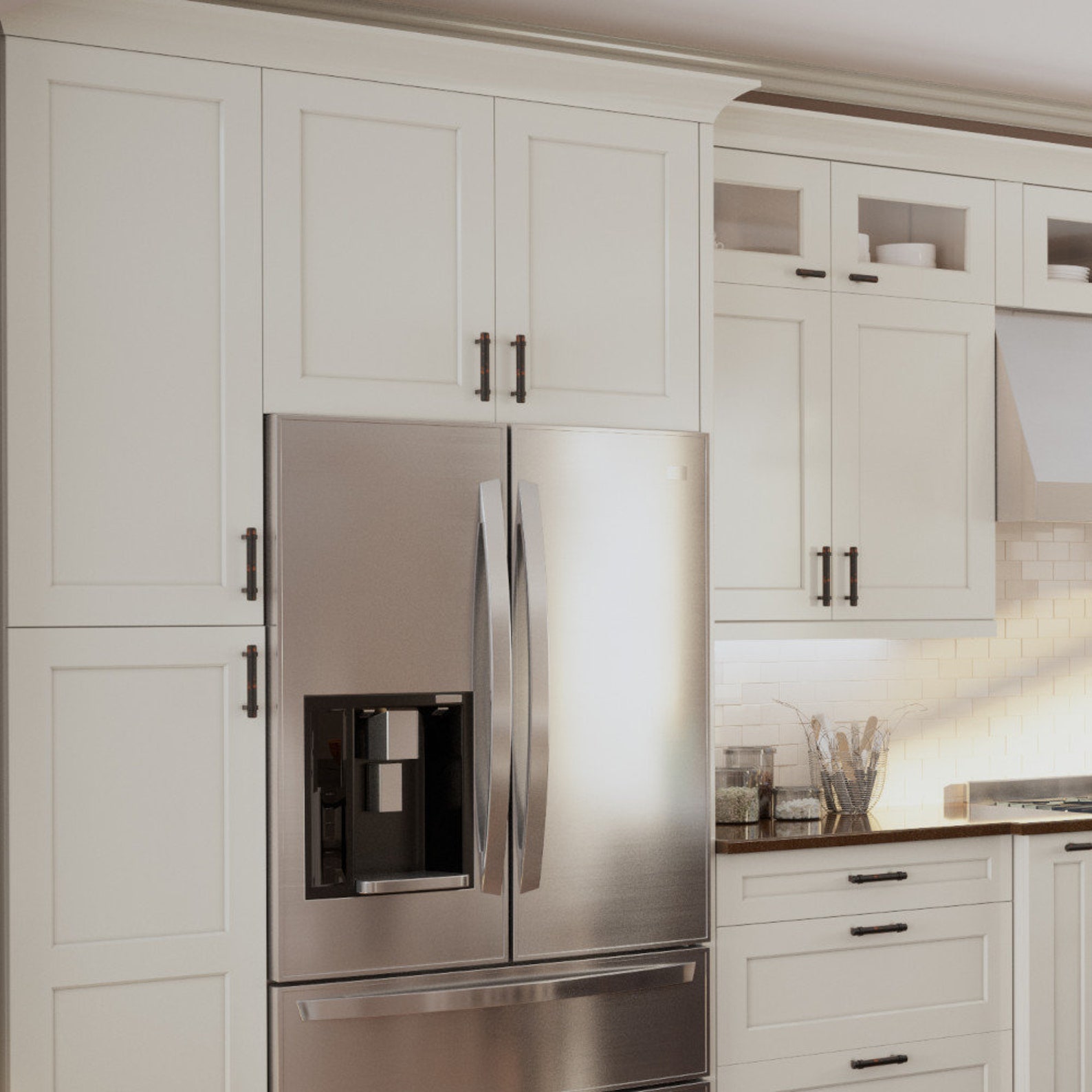 Antique White Shaker Kitchen Country Kitchen Decor Etsy