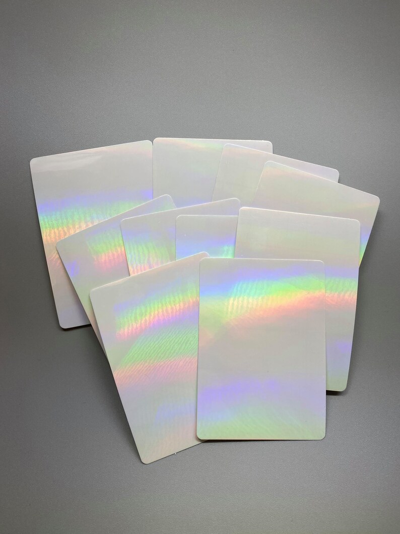 Trading Card Cut Holographic Self Adhesive 2.5in X3.5in Etsy