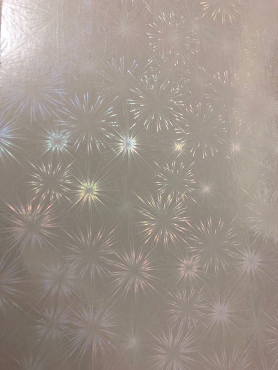 Firework Transparent Self Adhesive Holographic Film Choose Your Quantity or Pattern
