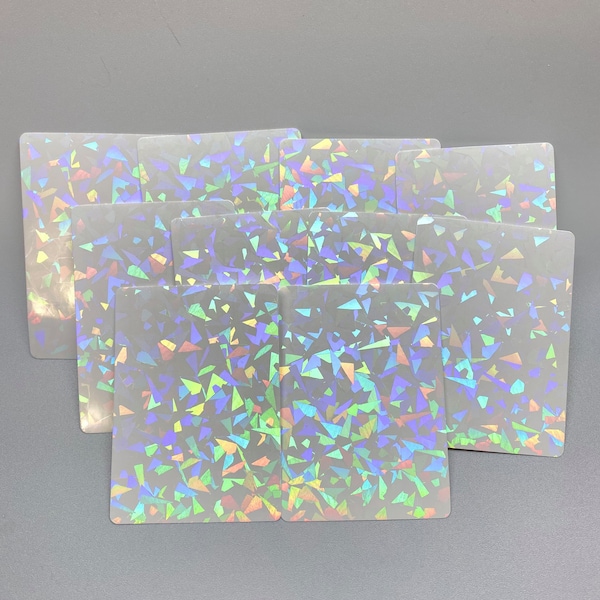 Trading Card Cut Broken Glass Holographic Self Adhesive 2.5in x3.5in