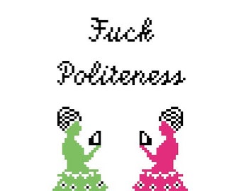 F*ck Beleefdheid *ALLEEN PATROON* Kruissteek Beste Vrienden Podcast Murderino
