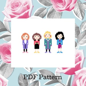Designing Women Friends *PATTERN ONLY* Cross Stitch 80's TV Georgia Retro