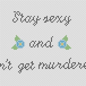 SSDGM *PATTERN ONLY* Cross Stitch Murderino Podcast My Favorite Murder True Crime