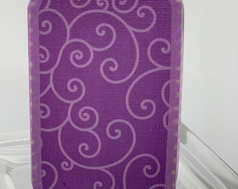 Affirmation Box with 21 Affirmation Cards, Purple Swirls