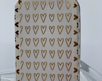 Affirmation Box with 21 Affirmation Cards, Hearts of Gold