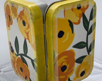 Affirmation Box with 21 Affirmation Cards, Yellow and Orange flowers