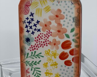 Affirmation Box with 21 Affirmation Cards, Spring Flowers