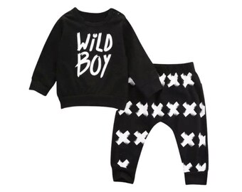 Wild boy baby boy two piece set