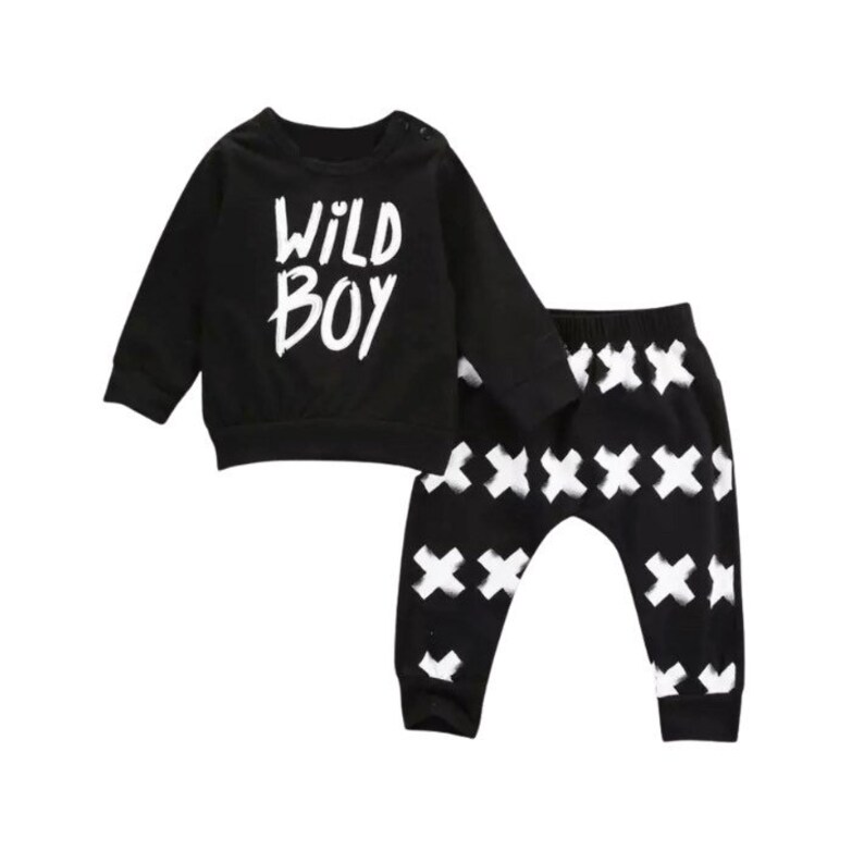 Wild boy baby boy two piece set